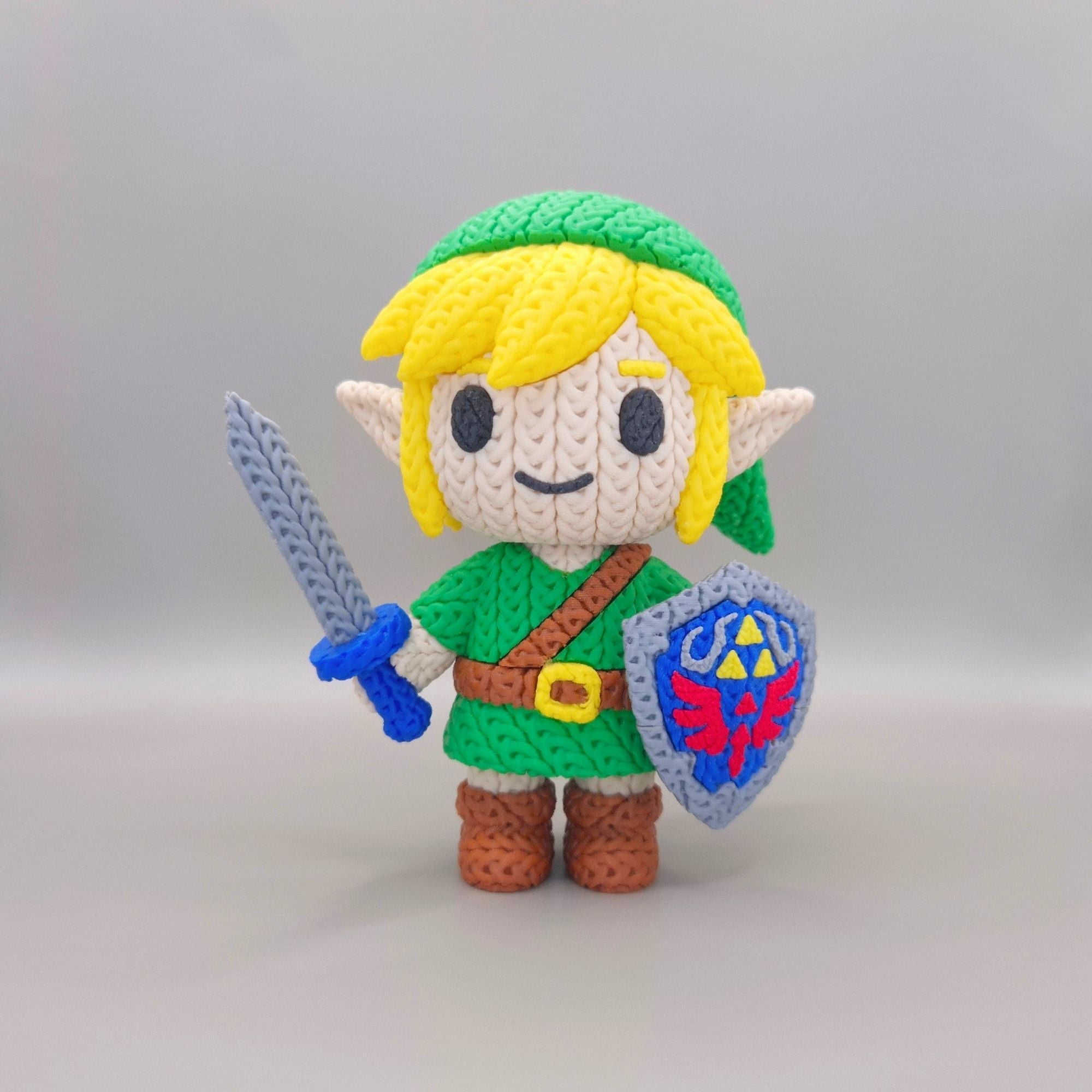 Link + Zelda - Figuras Crochet 3D