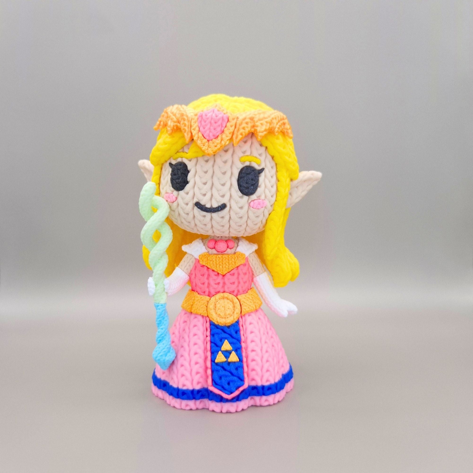 Link + Zelda - Figuras Crochet 3D