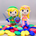 Link + Zelda - Figuras Crochet 3D